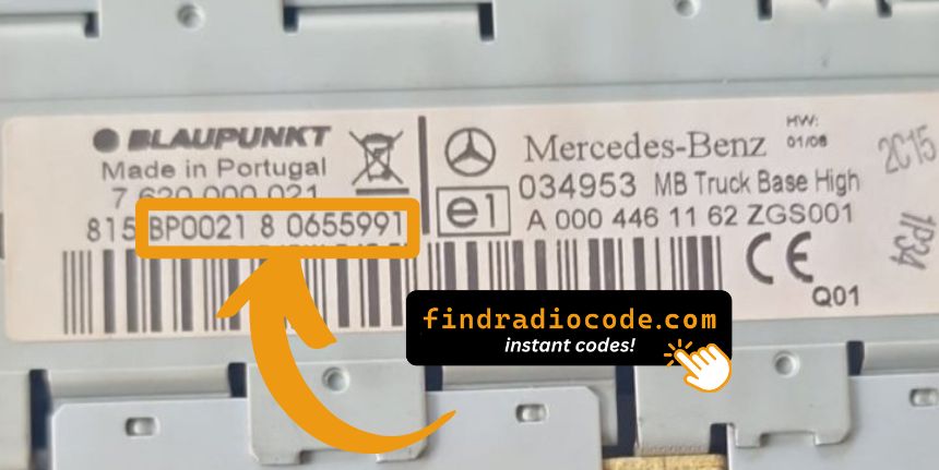 Mercedes Bosch truck radio serial number
